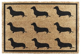 Kókuszrost lábtörlő 40x60 cm Dachshund – Artsy Doormats