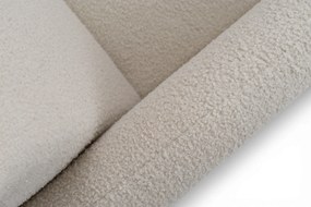 Nubi ágyazható kanapé 3 személyes 140 cm, ágyneműtartós - világos bézs boucle Quelle 03