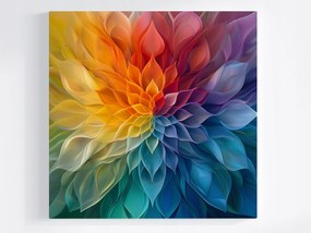 Vászonkép Canvas Mandala Virág Absztrakt Szivárvány Dekoráció 40x40
