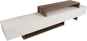 Nirvana TV-állvány, fehér-teak, 180 cm