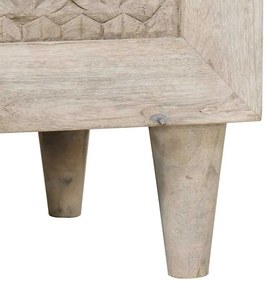 Széf 2 pcs Fehér 60 x 33 x 75 cm tömör mangófa
