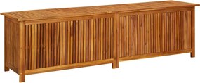 Tömör Akácfa Kerti Tárolóláda 200 X 50 X 58 Cm