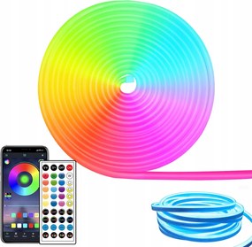 Led Szalag 10M Neon 5050 Alkalmazás Távirányító Szivárvány Szett 60LED/M IP65