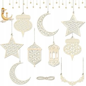 Függő Fa Ramadan Dekoráció Függő Dekoráció Szett 9 db-os