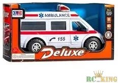 Deluxe 25 Cm Ambulance Villogó Szirénázó Mentő Autó Ütközés Érzékeléssel