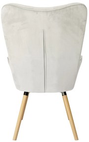 Világosszürke bársonyszék COZY