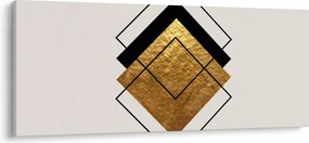 Kép - Absztrakció arany és fehér N⁰1 (120x50 cm)