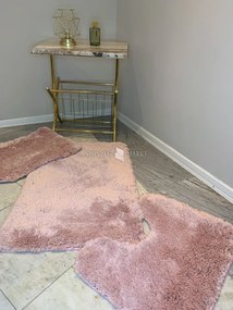 Scott Rózsaszín három részből álló fürdőszobai szőnyeg szett 50x80 cm