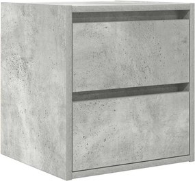 vidaXL betonszürke falra szerelhető éjjeliszekrény 38x34x40 cm