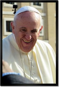 Poszterek keretben 40x60 Ferenc pápa portré