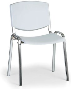 Design konferencia szék - króm lábak, szürke