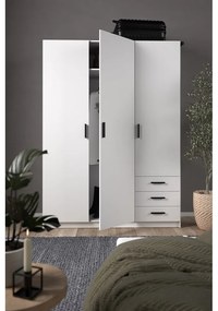 Fehér ruhásszekrény 147x200 cm Sprint – Tvilum