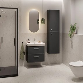 Cersanit S590-100 - MILLE SLIM 60x38 cm fekete, falra szerelhető mosdó alatti szekrény