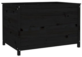 fekete tömör fenyőfa kerti magaságyás 119,5 x 82,5 x 78 cm