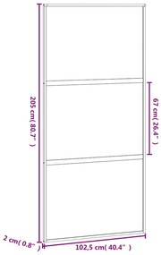fehér edzett üveg és alumínium tolóajtó 102,5 x 205 cm
