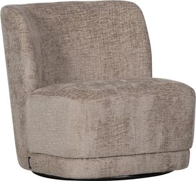 Világosbarna bársony fotel Atty – WOOOD