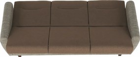 3-ülés ágyfunkcióval, barna, MILO 3-Ülés