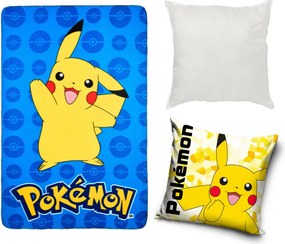 Pokémon Wave Electro polár takaró, párnahuzat és párna szett 3 db-os