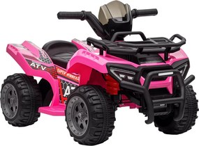 HOMCOM Gyerek Quad Elektromos 6V Gyermek Quad Előre Haladás Funkcióval, Zenével, Elektromos Quad 1.5-3 Éves Gyermekeknek Rózsaszín | Aosom