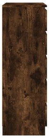 füstös tölgy szerelt fa fiókos szekrény 60 x 36 x 103 cm