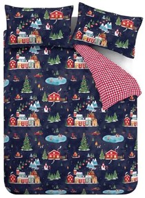 Kék egyszemélyes ágyneműhuzat 135x200 cm Ski Village – Catherine Lansfield