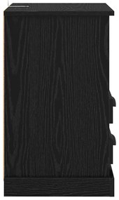 Éjjeliszekrény 2 pcs Musta tammi 43 x 36 x 60 cm Faanyag