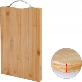 Bambusz vágódeszka 34×24×1,8 cm