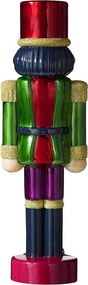 X-MAS üveg LED diótörő 30cm, zöld