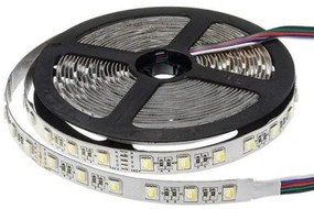 LED szalag , 24 Volt DC , 5050 , 60 led/m , 16 W/m , RGBW , 4in1 chip , 12 mm , W= hideg fehér
