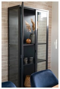 Fekete fém tálalószekrény 80x175 cm Brisbane – House Nordic