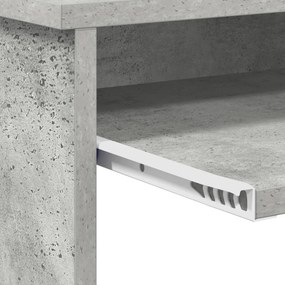 Tárolós Asztal Beton Szürke 120.5x44x88.5 cm Mérnöki Fa