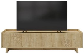 Natúr színű TV-állvány tölgyfa dekorral 180x45x40 cm Daira – Marckeric