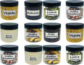 Ételtároló edények 200ml műanyag befőttes üveg fűszerek 0,2l 12 db Ajándék