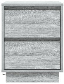 Éjjeli Szekrények LED Világítással 2 db Szürke Sonoma 39x34.5x50 cm