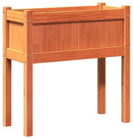 viaszbarna tömör fenyőfa kerti virágláda 70 x 31 x 70 cm