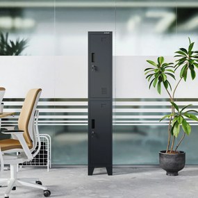 Szociális öltözőszekrény antracit BARTEK 1 Plus 292 x 1720 x 450 mm