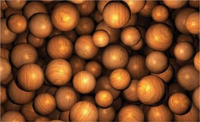 Fotótapéta Fa gömbök illúzió arany nyugalom absztrakt 254x184 +ragasztó