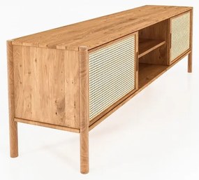 Tölgyfa TV-állvány 204x64 cm Pola - The Beds