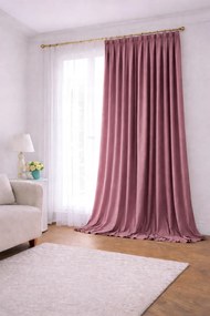 Velvet Prémium Függöny 155 x Az Ön Mérete Szalagon Piszkos Rózsaszín