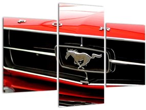 Kép - egy piros autó részlete (90x60 cm)