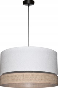 Mennyezeti Lámpa Lámpabúra E27 40cm Fehér Boucle Venosa Rafia Ratan Boho