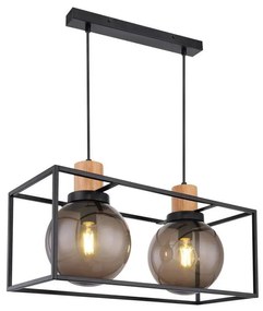 Fekete függőlámpa 20x42 cm Retro 2 – Candellux Lighting