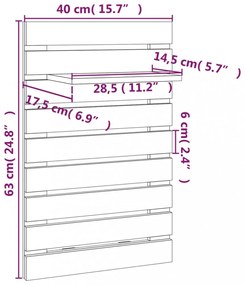 2 db tömör fenyőfa falra szerelhető éjjeli polc