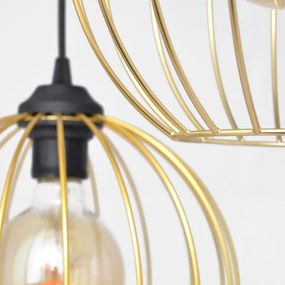 Csillár zsinóron MERCURE 3xE27/15W/230V arany/fekete