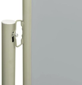 szürke behúzható oldalsó terasznapellenző 180 x 600 cm