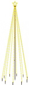 meleg fehér fényű karácsonyfa tüskével 310 LED-del 300 cm