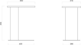 Fém tárolóasztal 48x34 cm Nuno – noo.ma