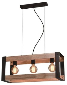 Fekete függőlámpa 20x60 cm Varna – Candellux Lighting