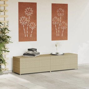 vegyes bézs polyrattan kerti tárolóláda 469 L