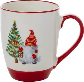 Porcelán Bögre 330ml Karácsonyi Téli Manó Elfo Mikulás Florina